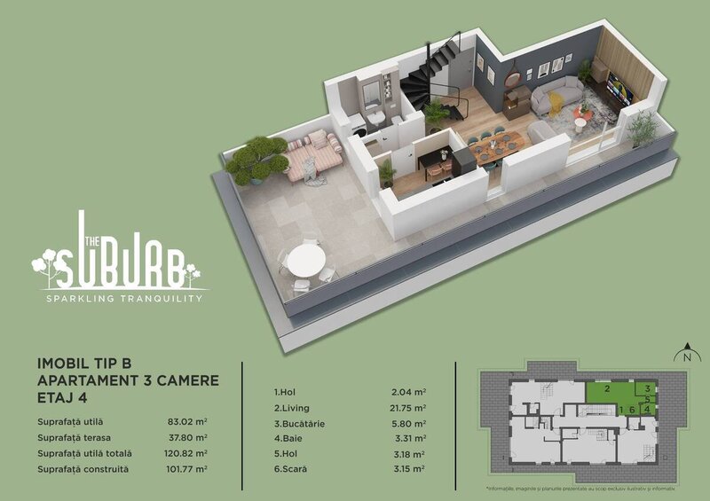 Duplex 3 camere The Suburb Buftea